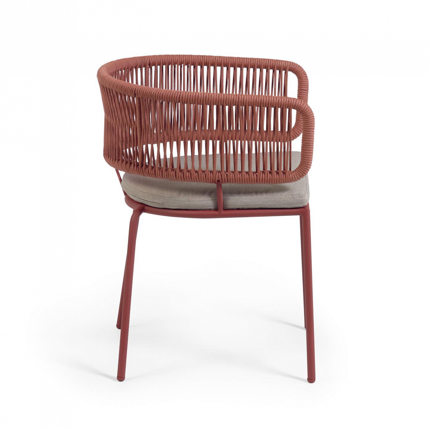 097880 Стул с терракотовой веревкой и оцинкованной сталью La Forma Nadin - Вид №3