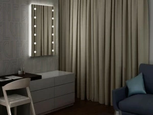 UNICA by Cantoni Настенное зеркало в алюминиевой раме в современном стиле со встроенной подсветкой Mh