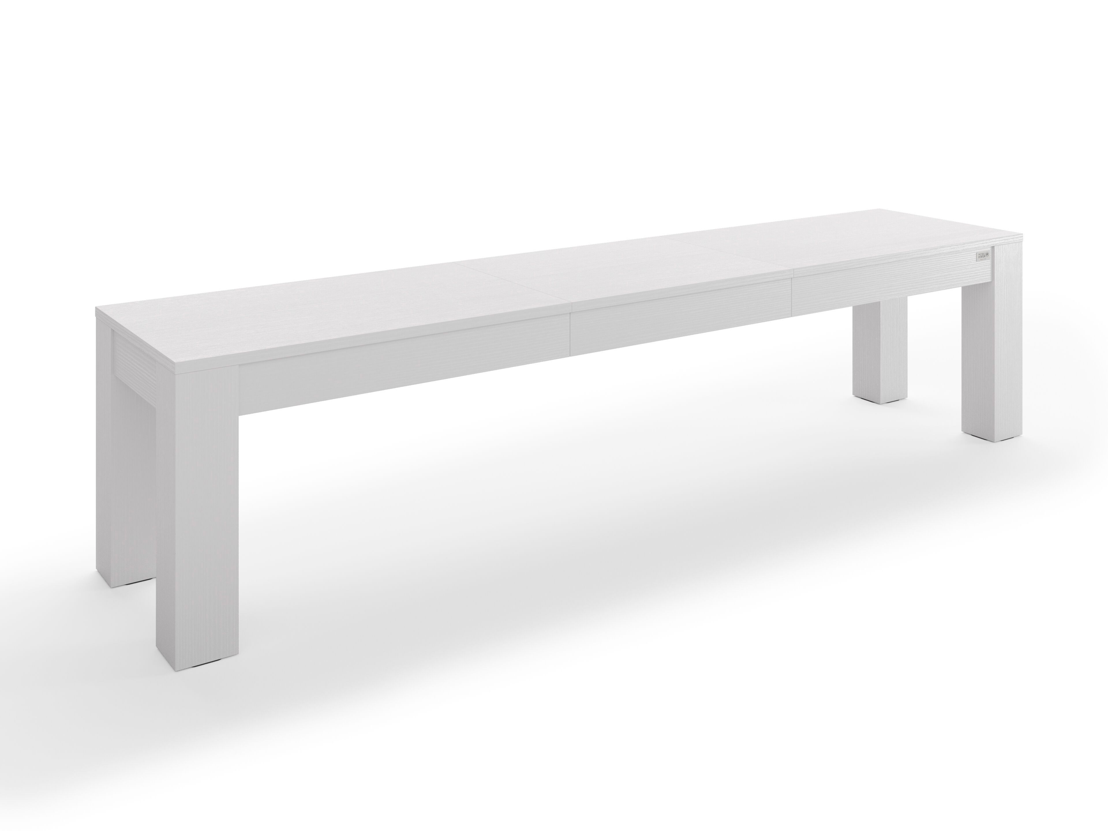 Выдвижной стол из белого ясеня с 2 скамейками Mobili Fiver Rachele ARCH-00069467 - Вид №1