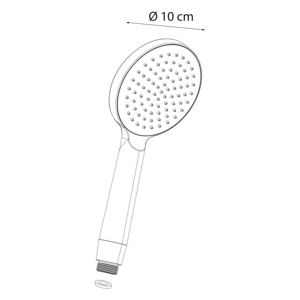 Лейка для душа Sensea Essential CHR White 1 режим цвет хром 82255910 STLM-2086334 - Вид №6