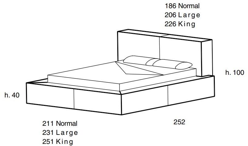 OLIVIERI Мягкая кровать со съемным чехлом из ткани sun-id-1442095 - Вид №6
