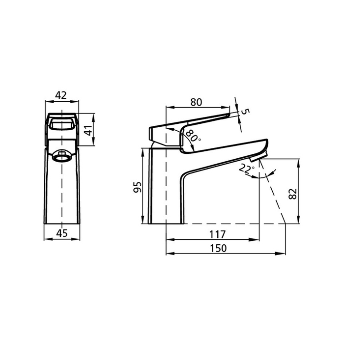 ATLSB00M01 Смеситель для умывальника Milardo Atlantic - Вид №5