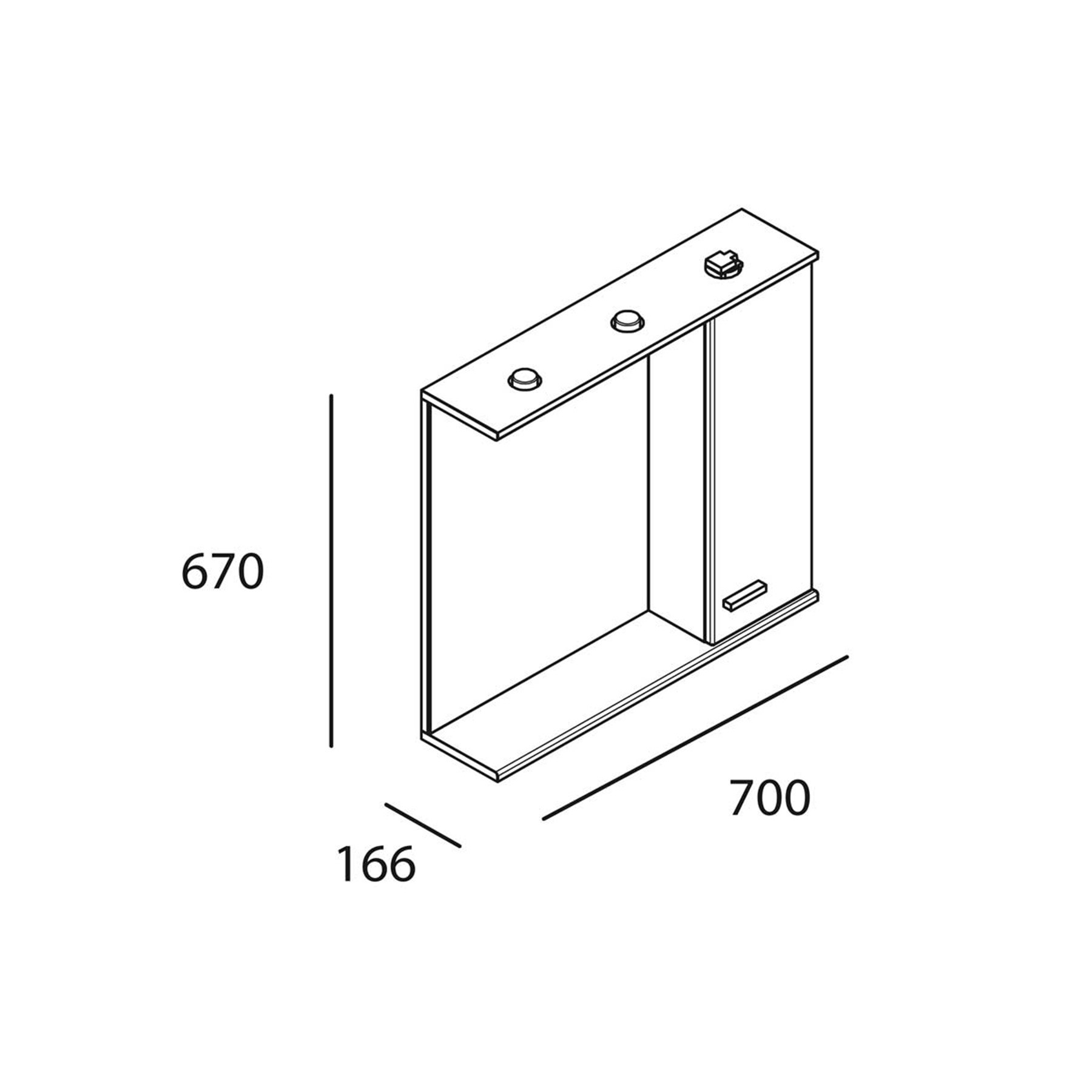 15704 SALGAR Шкаф с подсветкой NALÓN  - Вид №1