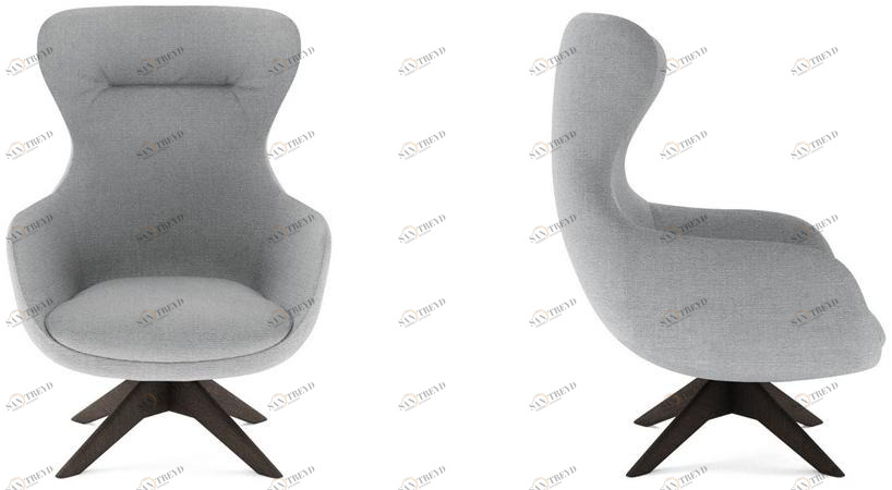 NICOLINE Кресло с подголовником из ткани sun-id-1375661