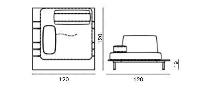 Ткань сад диван Ethimo Calipso ARCH-00026131 - Вид №10