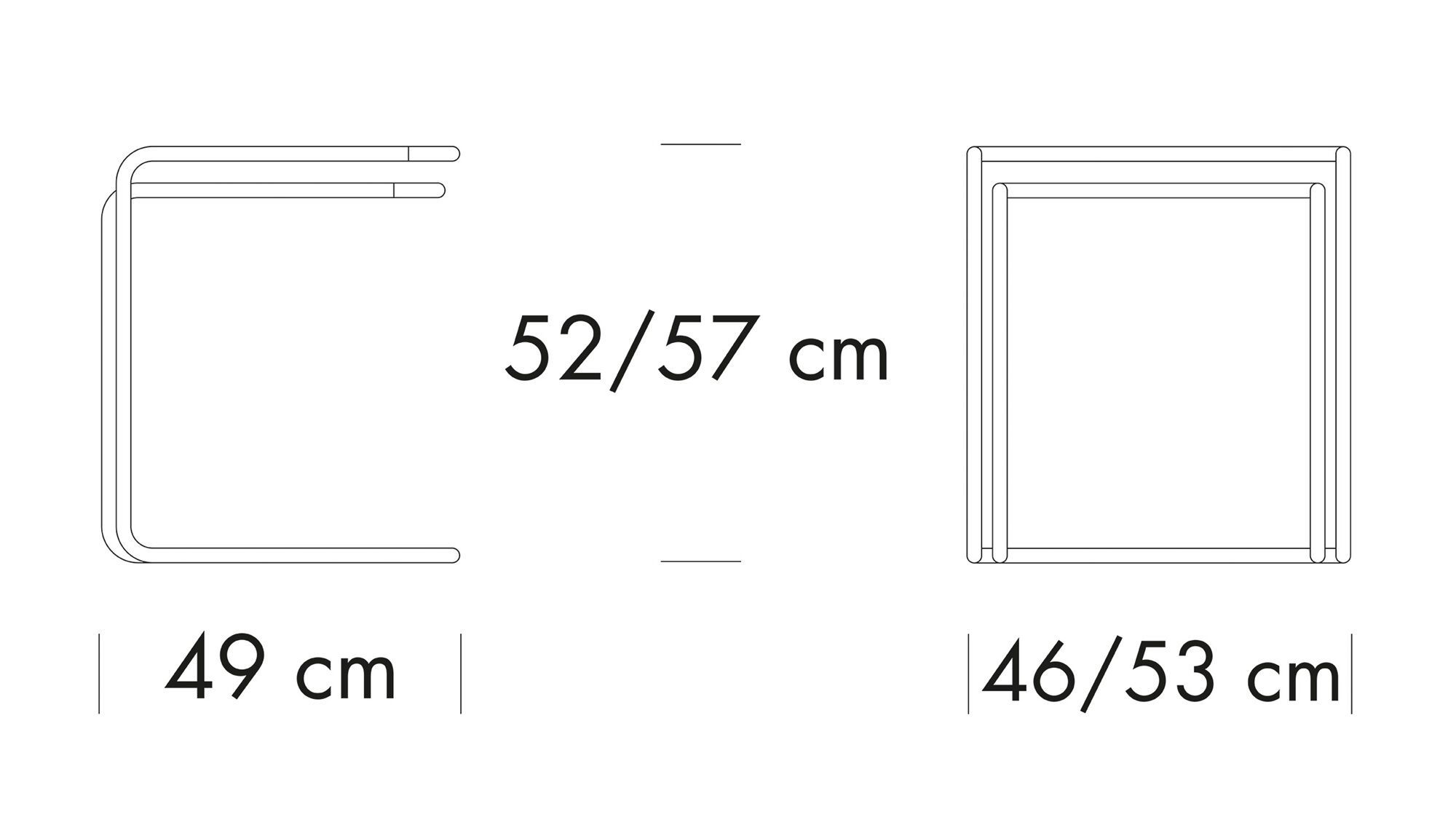 Штабелируемый квадратный журнальный столик THONET JS. THONET ARCH-00042530 - Вид №5