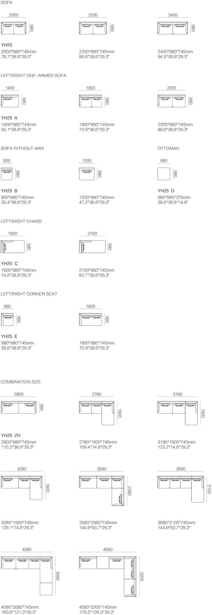 HC28 Cosmo 3-х местный модульный диван Plegat Yh25 - Вид №1
