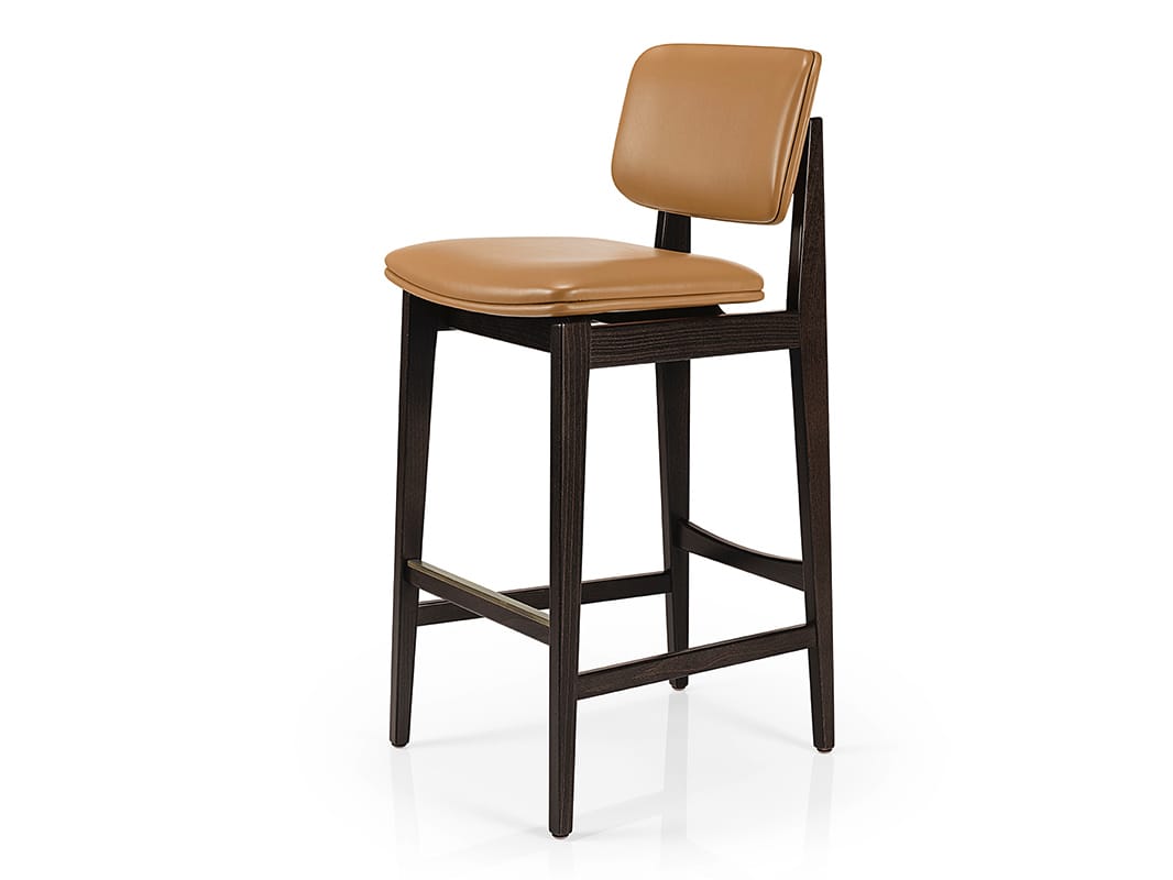 Кожаный барный стул с подставкой для ног More Contract Shanna ARCH-00007437 - Вид №1