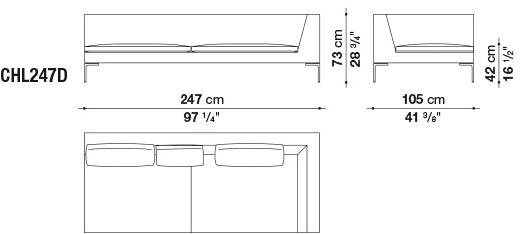 B&B Italia Модульный тканевый диван с шезлонгом Charles large sun-id-1390711 - Вид №7