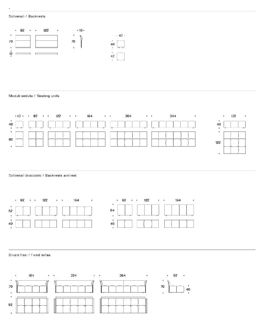 Съемный диван из ткани Saba Italia ARCH-00127833 - Вид №19