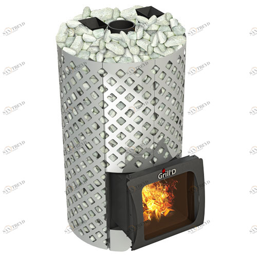 Печь для бани GRILL'D Violet World Steel Romb Short Window Max PRO с закрытой каменкой 6683