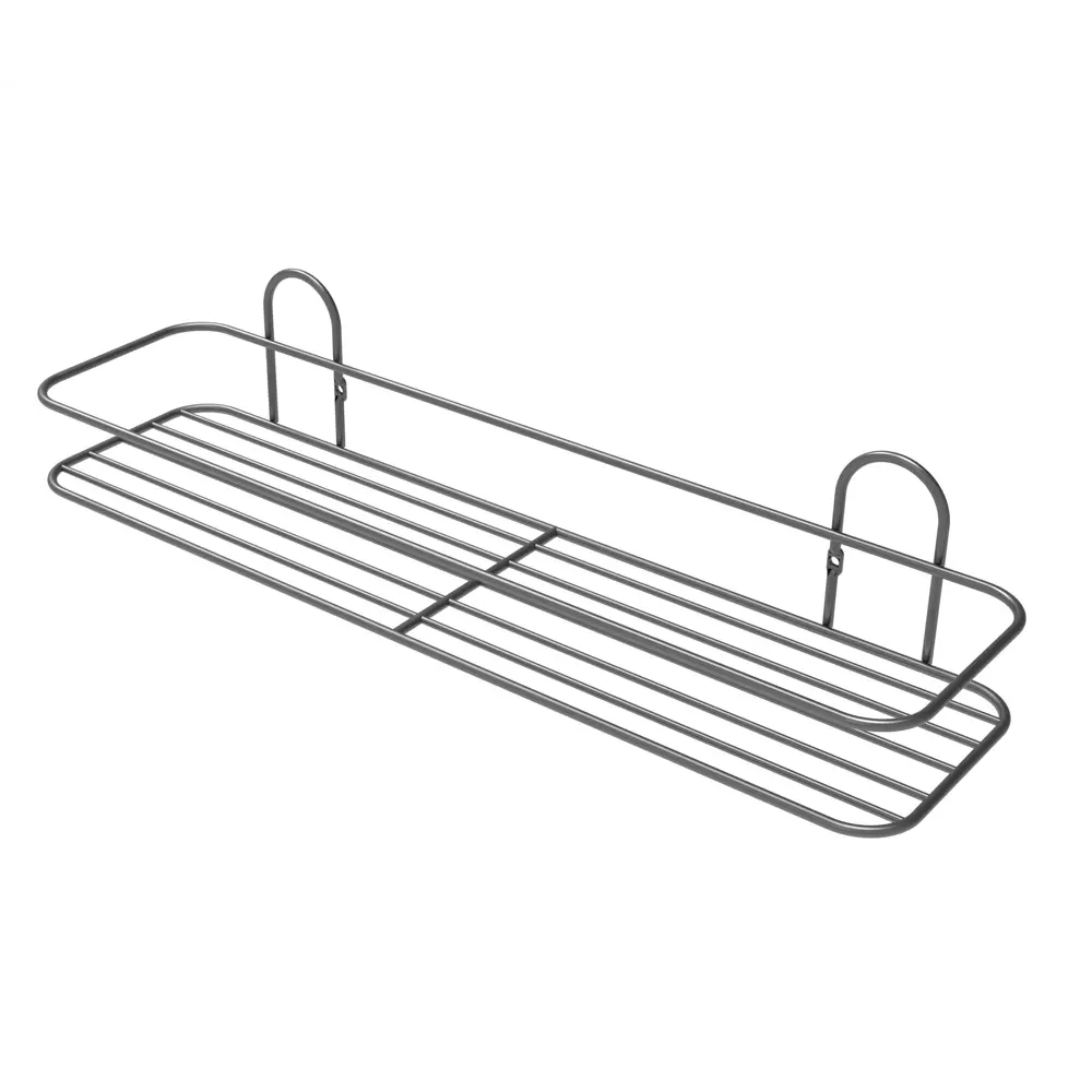 Полка для ванной Lemer Rhine одноярусная 10x40 см металл цвет графит STLM-2032829 - Вид №1