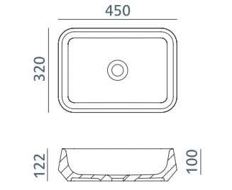 Прямоугольная столешница из Долотека© Acquabella Acquawhite ARCH-00150111 - Вид №1