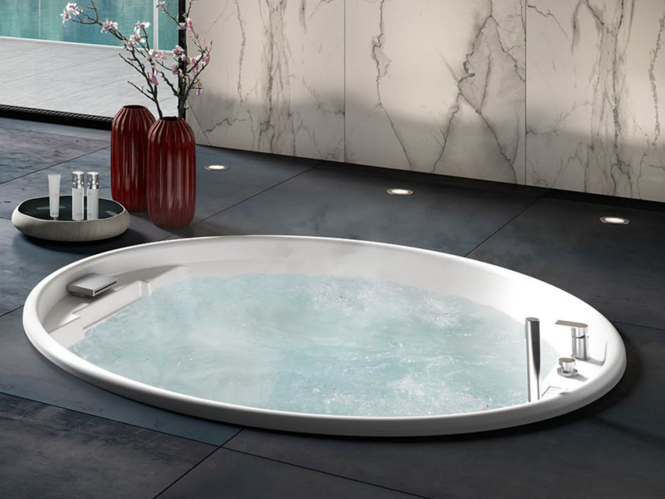 Встраиваемая круглая ванна с гидромассажем Albatros THEA ARCH-00057121