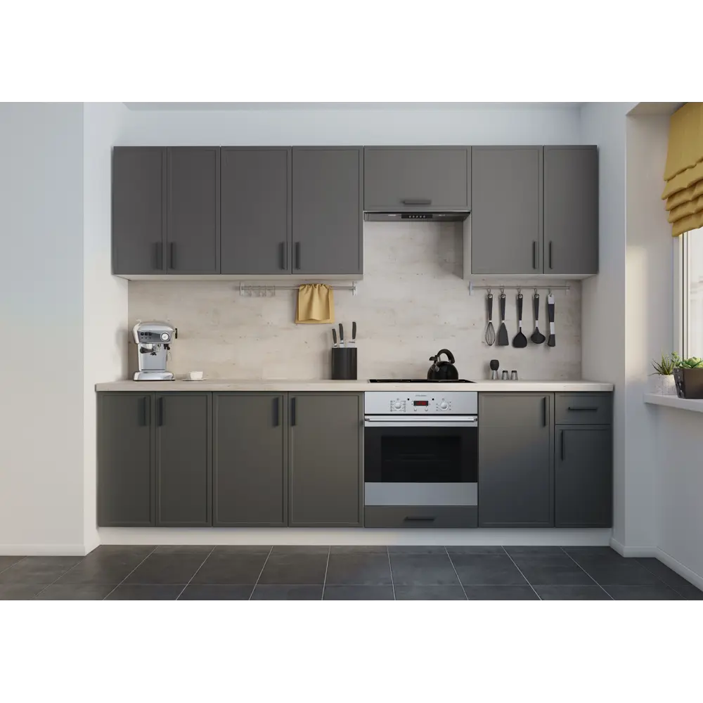 Напольный шкаф Hepo 40x82.5x58 см KONSENSA ЛДСП цвет серый Неро STLM-2176632 - Вид №9