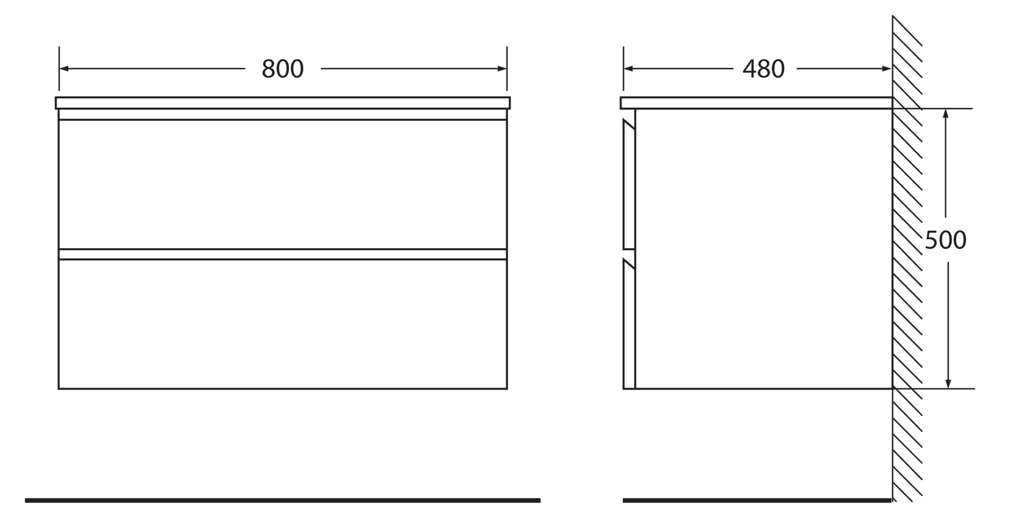 Мебель для ванной BelBagno LUCE-800-2C-SO-PT - Вид №2