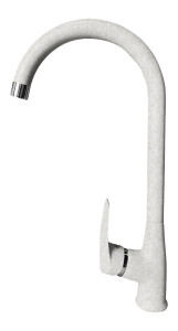 Кухонный смеситель Z-3424 белый GranFest QUARZ