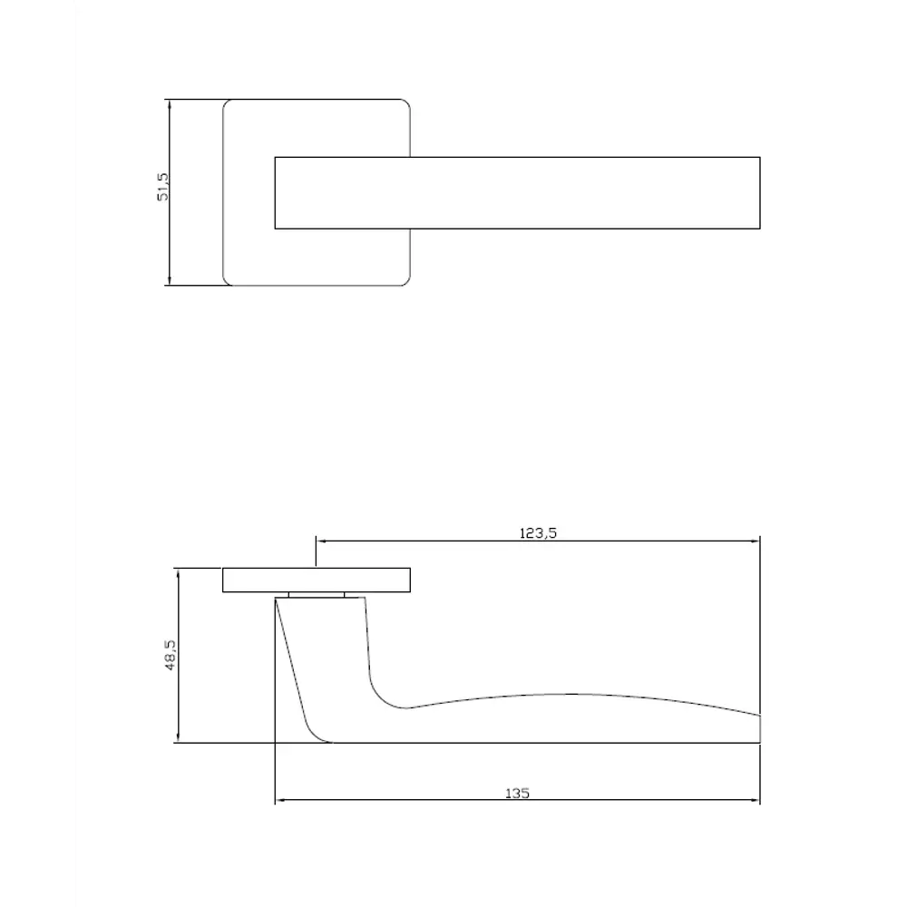 Дверные ручки EDSON EDS-183H-Q2 белые для межкомнатных дверей 85170510 STLM-0059406 - Вид №4