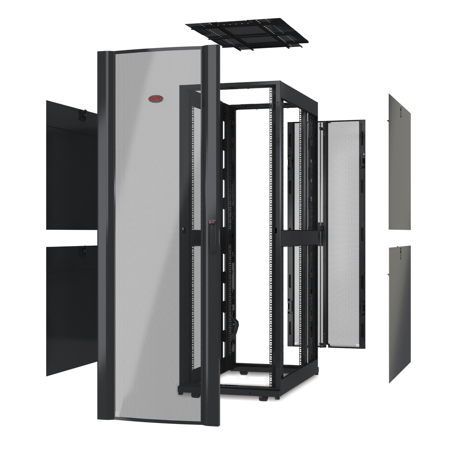 AR3307X617 Шкаф NetShelter SX 48U 600х1200мм, без боковых панелей и дверей, черный Schneider Electric 
