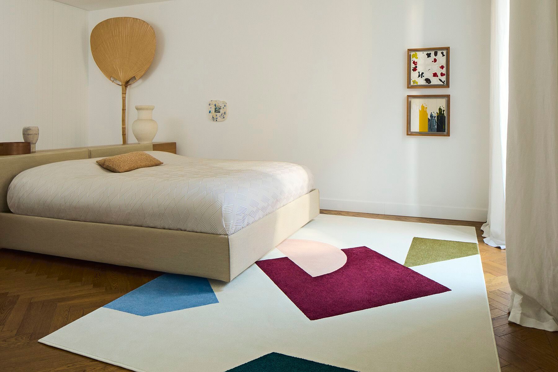 Ковер ручной работы с геометрическим рисунком Besana Moquette ECHO ARCH-00096189 - Вид №1