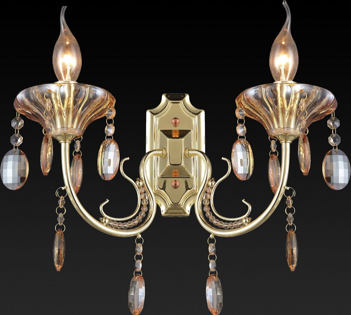 Бра настенное золотистое Toplight Yolanda TL7210B-02GD TOPLIGHT СВЕЧА 00-3931146 Золото  - Вид №1