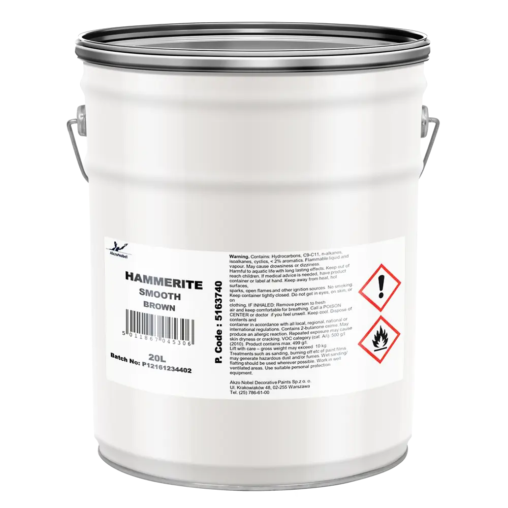 Краска по ржавчине Hammerite гладкая цвет коричневый 8017 20 л STLM-2180018
