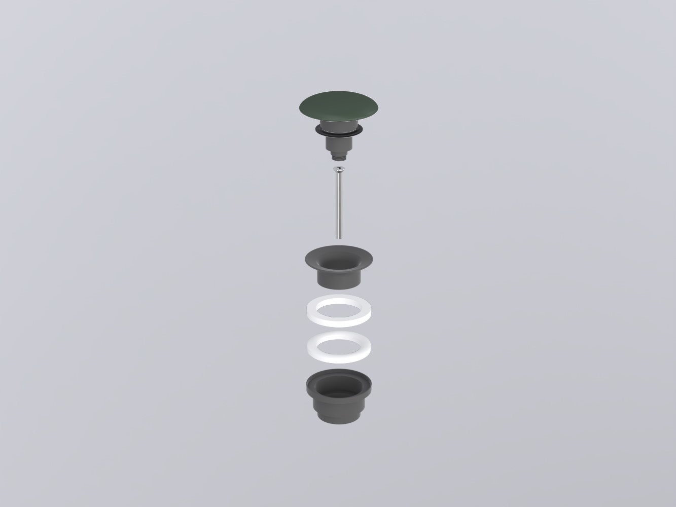 PIL01CM-MU Универсальный донный Cemento click/clack с керамической крышкой cielo Запасные части и аксессуары Ceramica Cielo