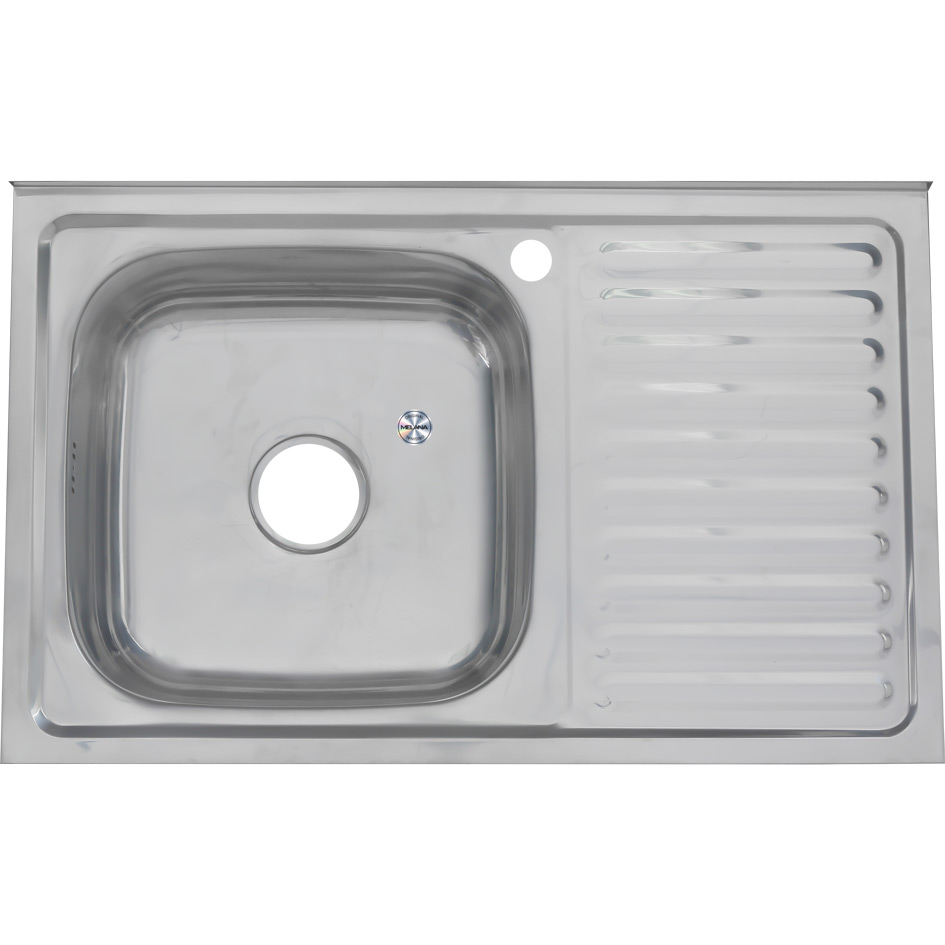 Мойка 8050 L MELANA 0,8/180 накладная прямоугольная с сифоном (005 t L *10) 005 t L (*10) - Вид №1