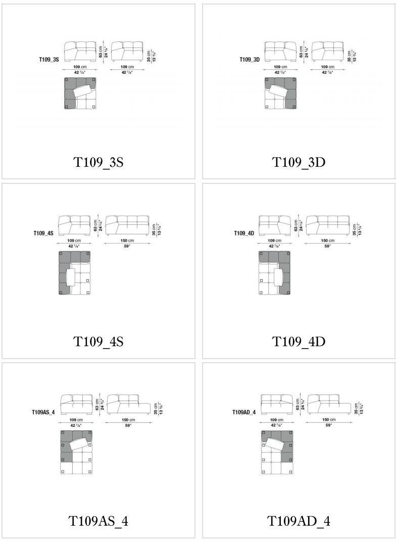 B&B Italia Модульный угловой диван из ткани Tufty time sun-id-1478935 - Вид №15