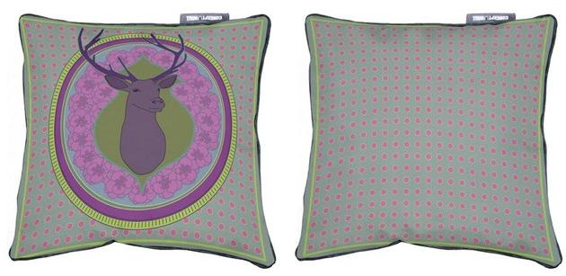 CONCEPTUWALL Подушка из ткани квадратная Cabinet de curiosités sun-id-1357352 - Вид №2