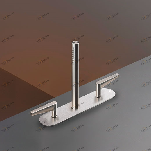 Обод монтаж комплект из 2-х прогрессивных смесителей с выдвижным цилиндрическим ручным душем диаметр 18 мм  FLG28 CEADESIGN 