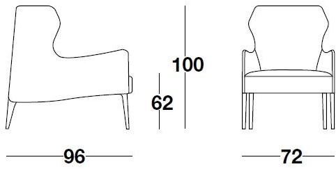 Frigerio Salotti Кресло из ткани с подлокотниками Crosby sun-id-1476940 - Вид №3