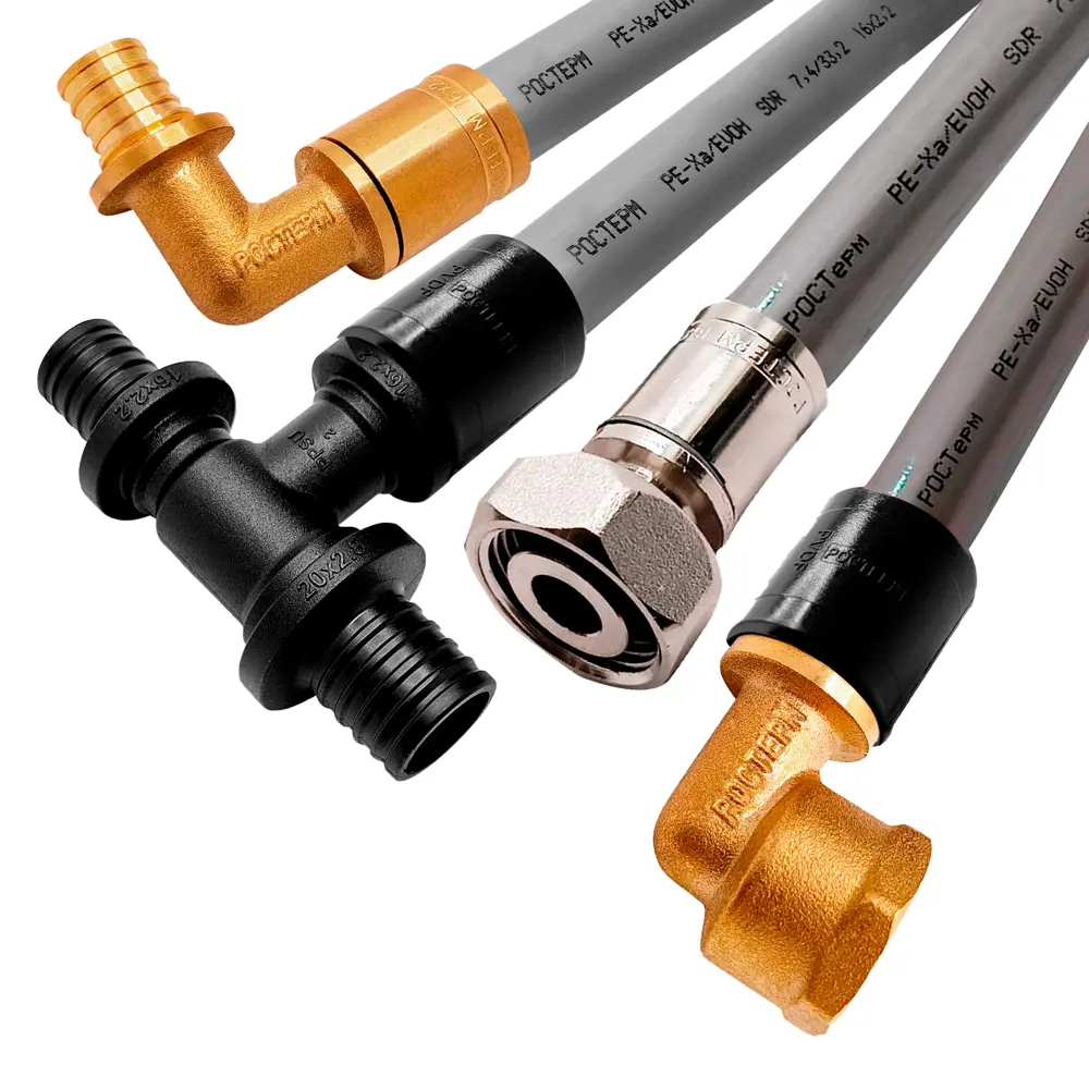 Тройник переходной Ростерм 20x16x20 мм латунь STLM-2017902 - Вид №3