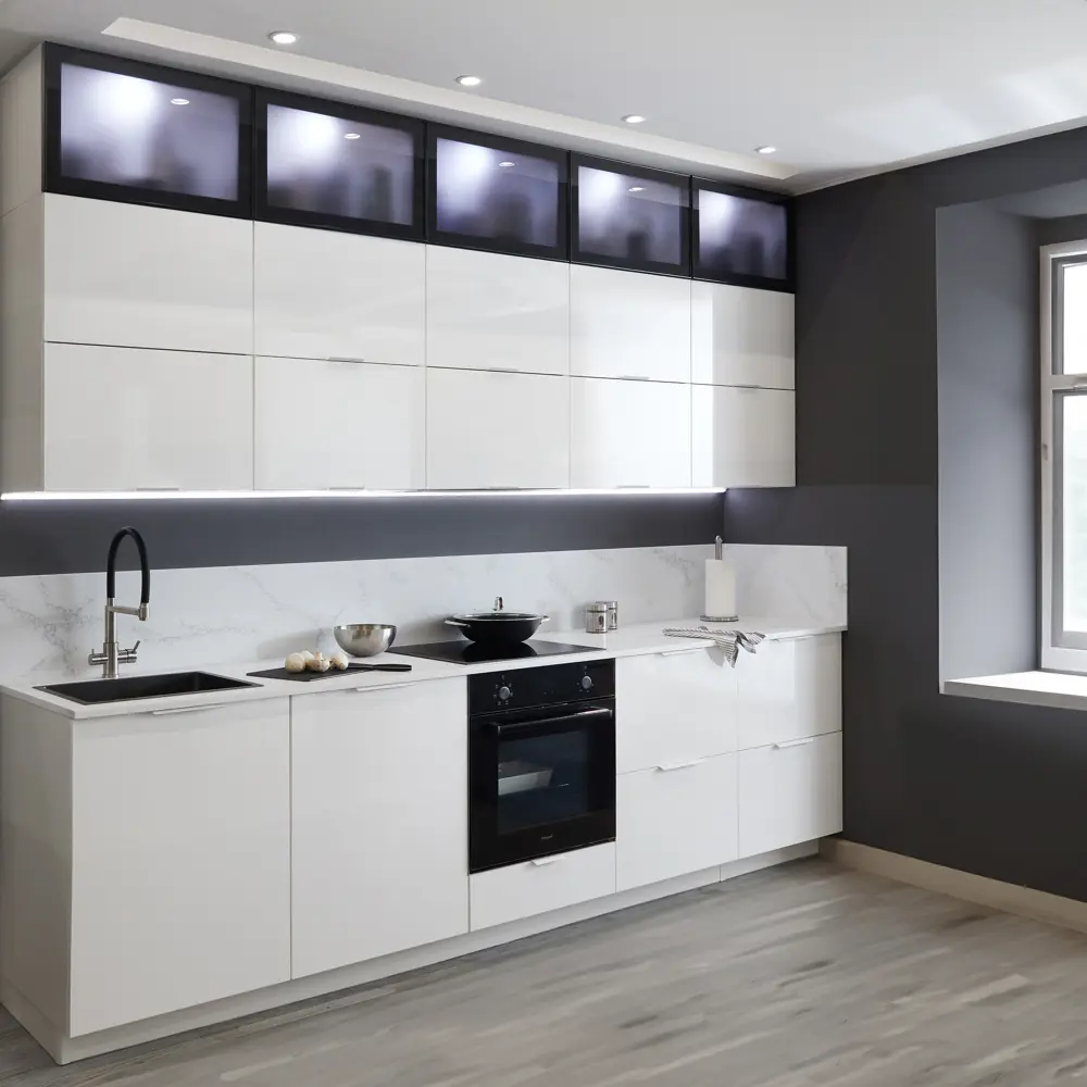 Фасад Вельск Delinia ID с матовым стеклом и алюминиевой рамой 39.7×102.1 см 86799235 STLM-0874126 - Вид №14