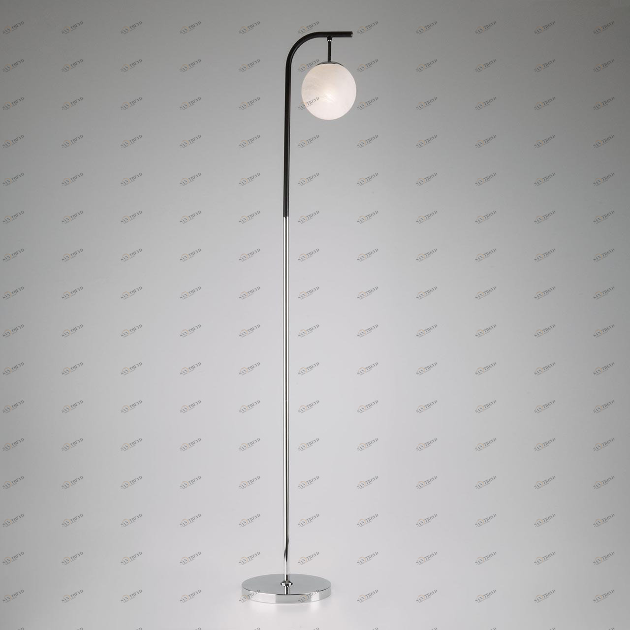 Торшер Eurosvet Globe 01038/1 хром/черный EUROSVET ФОНАРЬ 219655 Белый;хром 