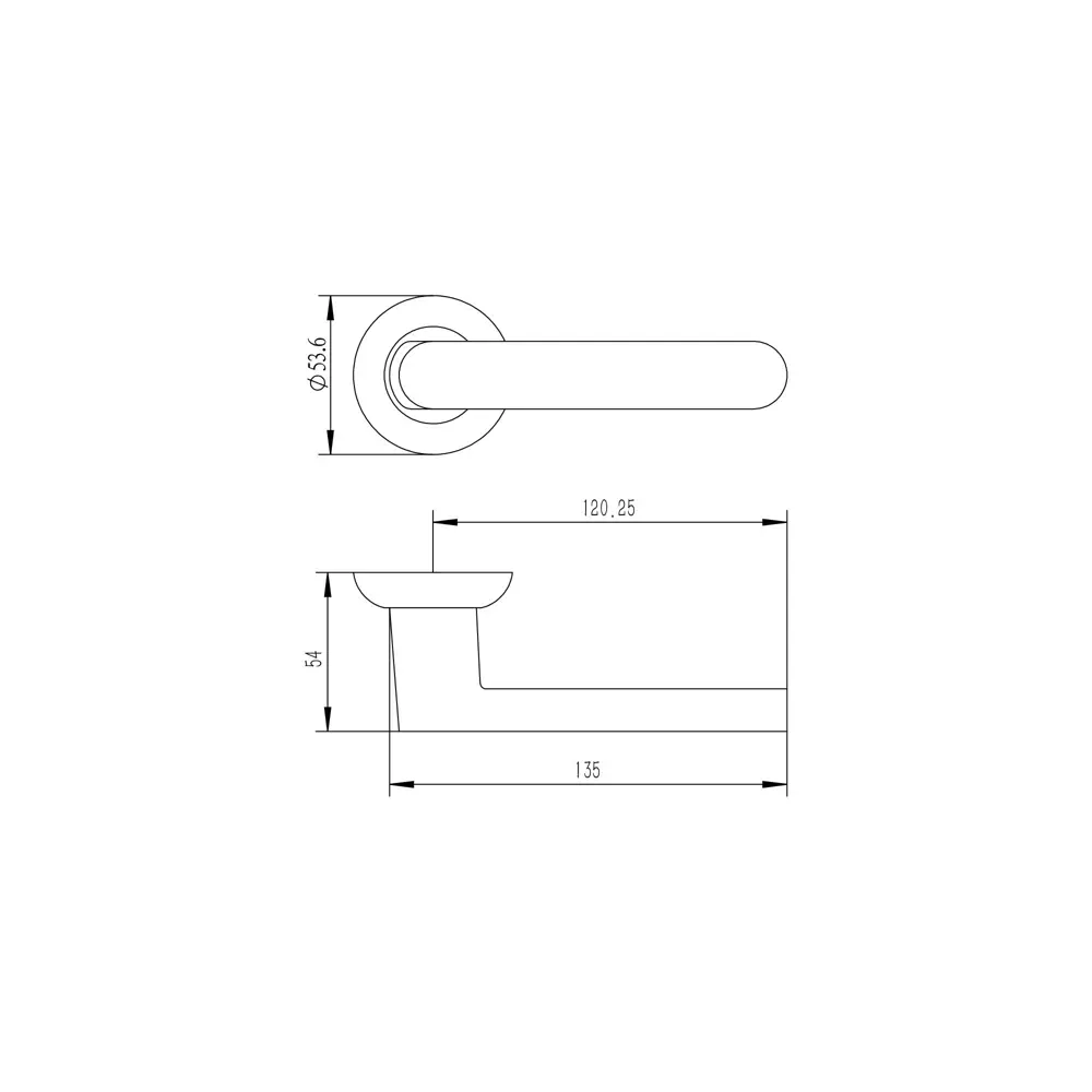 Дверная ручка на розетке Edson EDS-05-Z01 без запирания цвет хром 89456839 STLM-2186711  - Вид №4