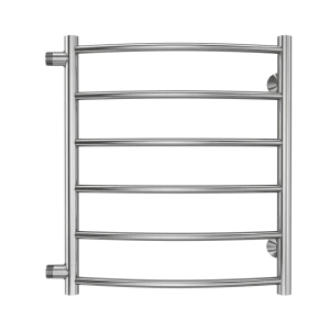 Водяной полотенцесушитель лесенка MONLID 60x50 см боковая подводка 1" нержавеющая сталь серебро