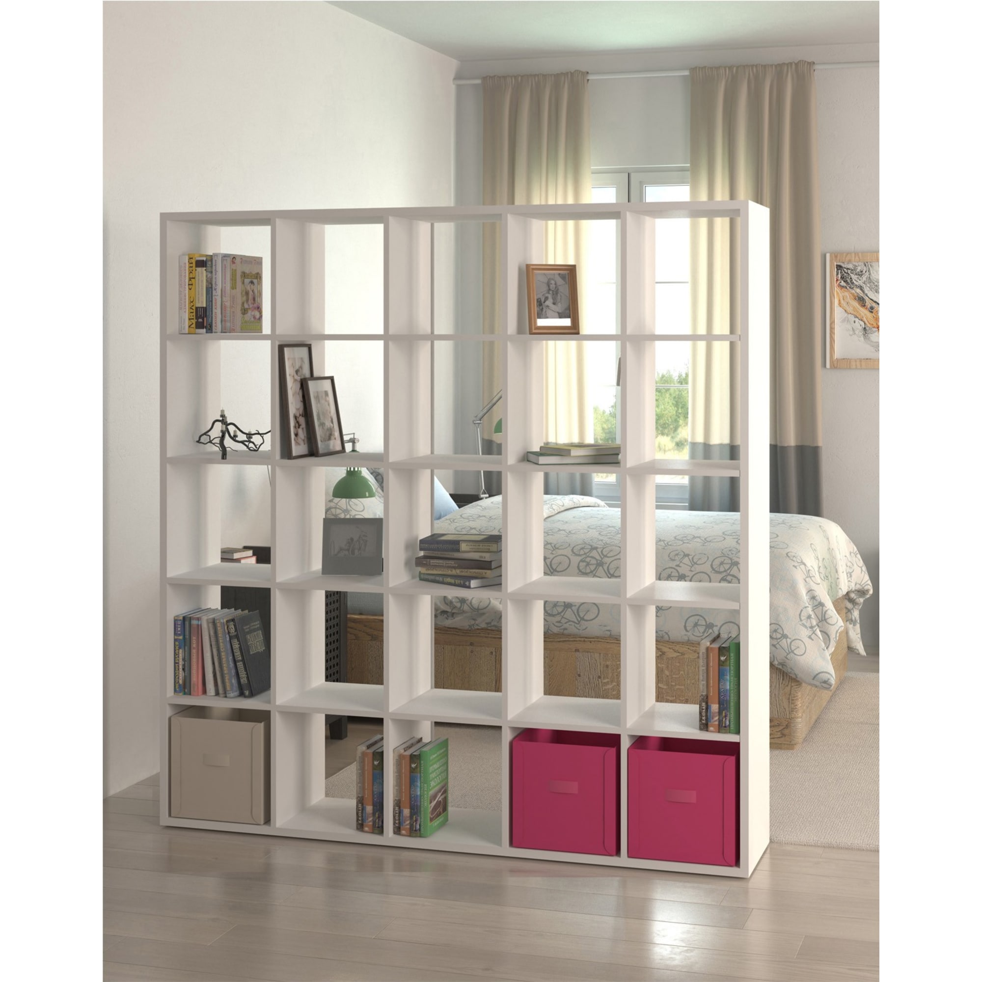 18534166 Стеллаж 25 секций 170,8x170,8x31 см, ЛДСП, цвет белый Santreyd  - Вид №8