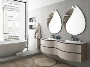 LEGNOBAGNO Двойная подвесная тумба под умывальник с ящиками Urban