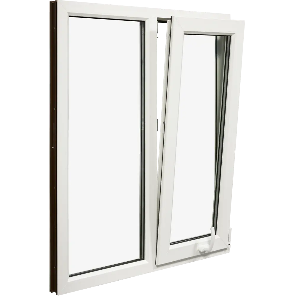 Пластиковое окно ПВХ VEKA одностворчатое 1270x1200 мм (ВхШ) однокамерный стеклопакет белый (с двух сторон) STLM-2154746 - Вид №2