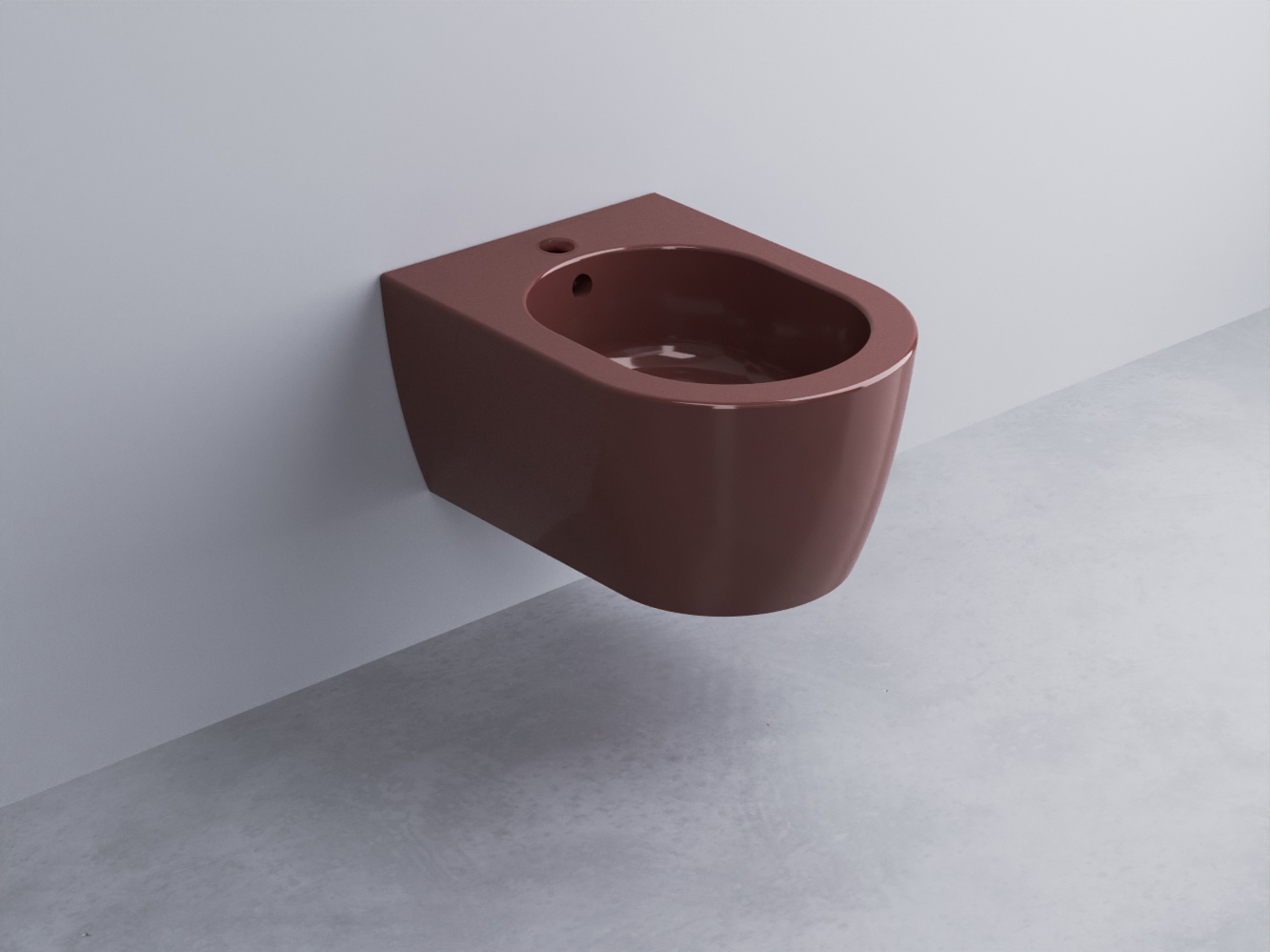 SMBSR-CO Биде подвесное с одним отверстием под смеситель, в комплекте с крепежами Mini 48 cielo Smile Ceramica Cielo