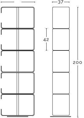 ZAVA Книжный шкаф отдельно стоящий модульный sun-id-1404126 - Вид №1
