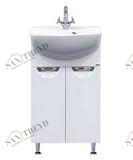 Тумба Лаванда-50 прямая белая эмаль с раков. мебельн. Ладога-50 см MISTY 231261