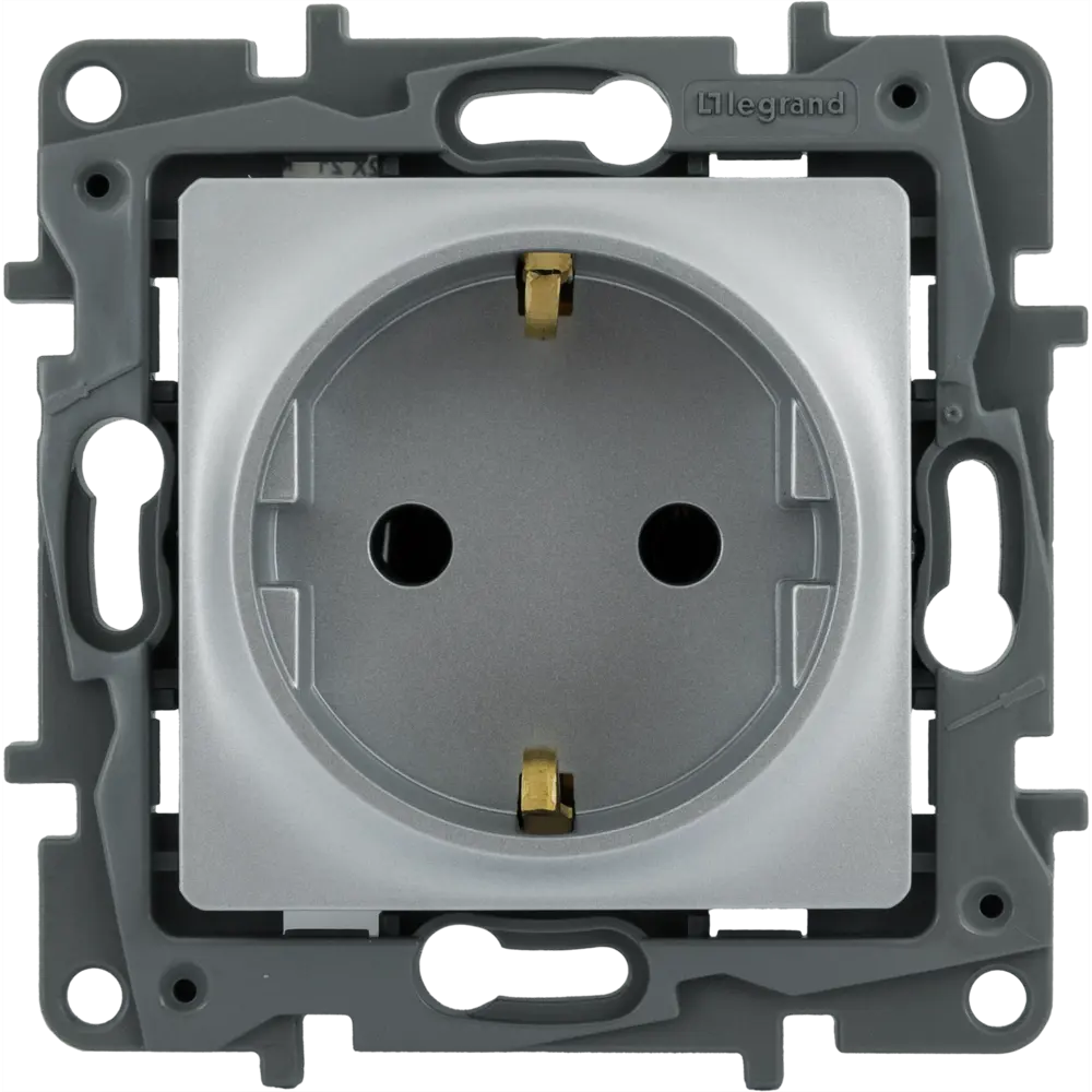 Розетка Legrand Etika с заземлением в алюминиевом корпусе 82496554 STLM-0028727