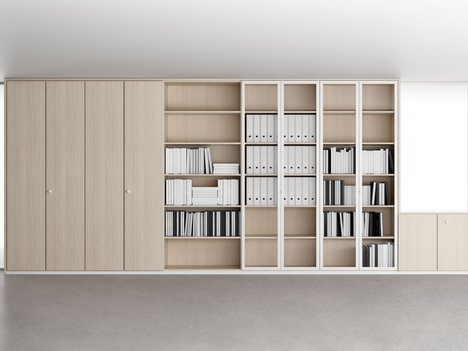 Модульный высокий офисный книжный шкаф Citterio программа 3 ARCH-00070224 - Вид №1