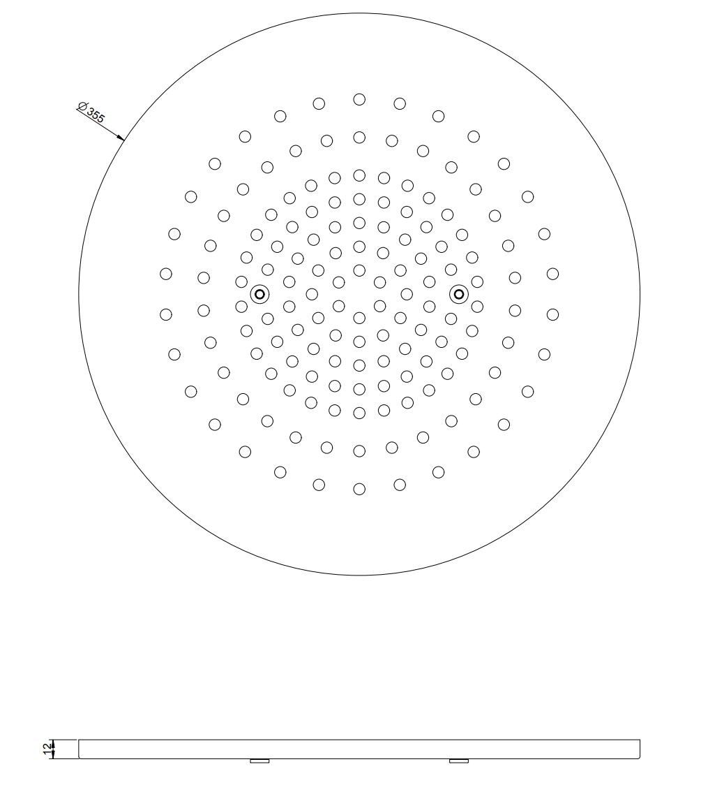 Металлическая круглая встраиваемая насадка для душа Gessi Afilo ARCH-00033590 - Вид №5