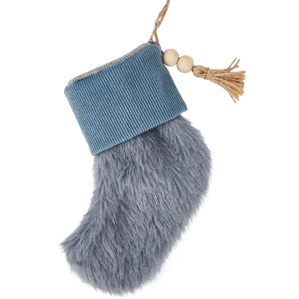 87036552 Елочная игрушка Носок 14x9.5 цвет синий STLM-0965533 Santreyd 