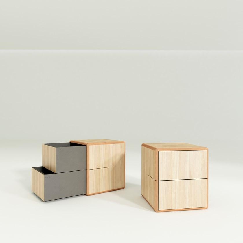 WUDA Квадратная тумбочка из дерева с ящиками Arca sun-id-1429293 - Вид №3