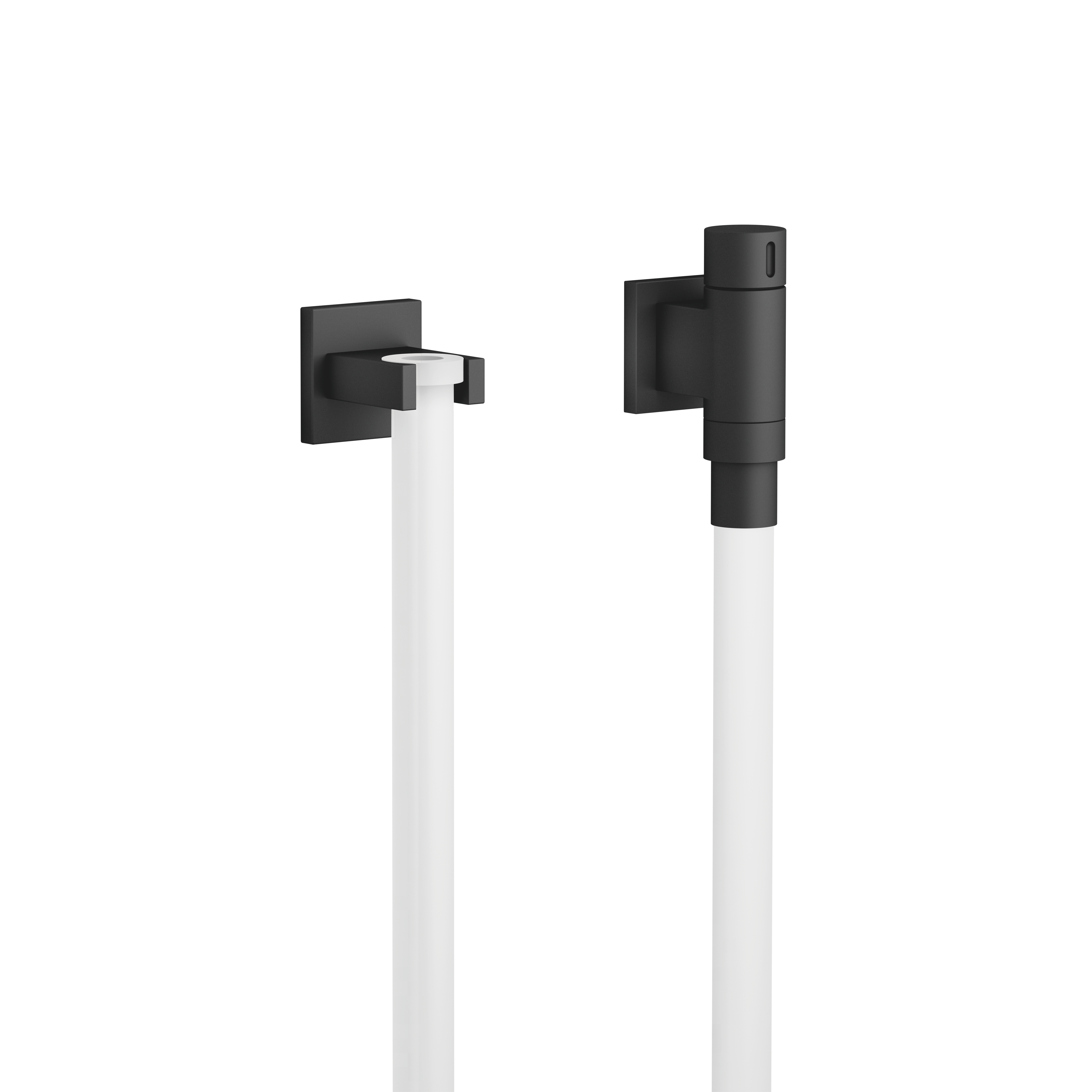 WATER TUBE Настенное колено Кнайпа с держателем шланга и отдельными розетками FlowReduce - матовый черный DornBracht 27841979-33