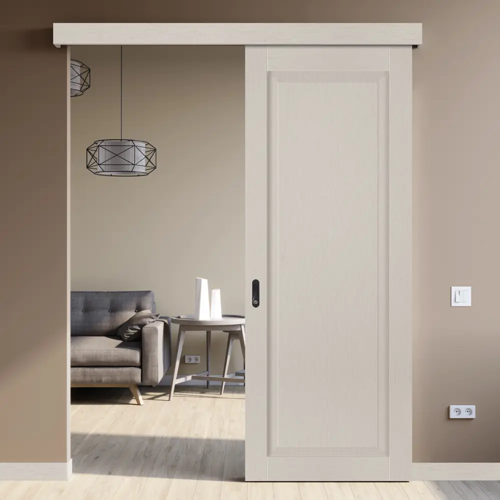 Комплект двери Пьемонт глухая 80x200 см HardFlex цвет платина светлая с добором 150 мм МАРИО РИОЛИ STLM-2040860 - Вид №3